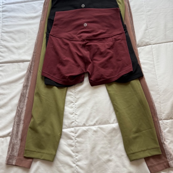 Lululemon 4 pieces, Size 4 ~ Set of 2 Shorts 2 Leggings - Picture 2 of 3